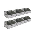 Aufbewahrungsbox 6er Set 40 x 30 x 20 cm schilfgrau