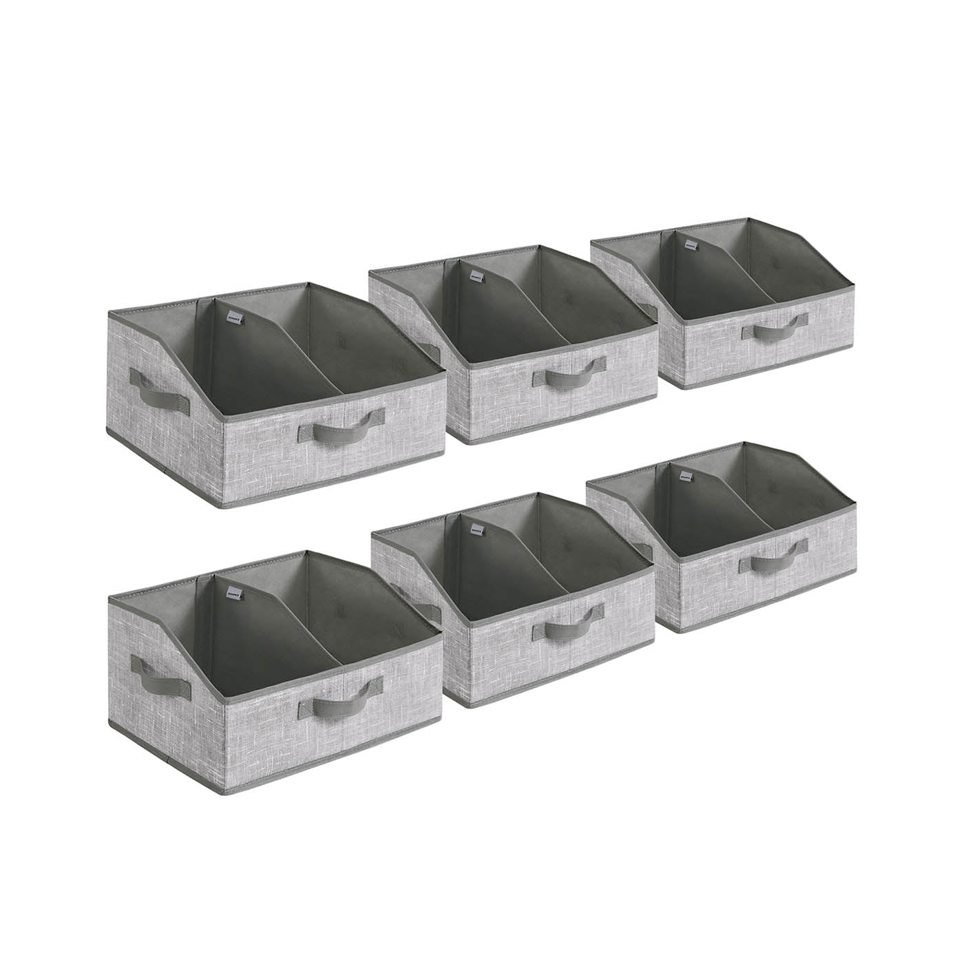 Aufbewahrungsbox 6er Set 40 x 30 x 20 cm schilfgrau