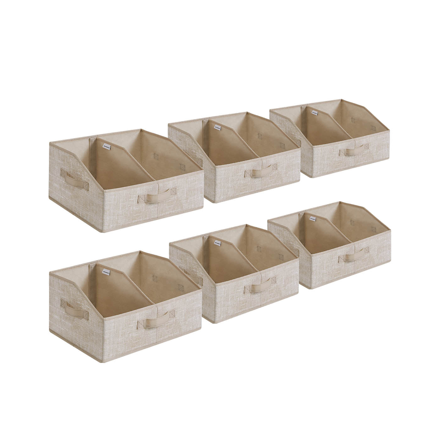 Aufbewahrungsbox 6er Set 40 x 30 x 20 cm sandbeige