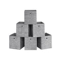 Aufbewahrungsbox 26cm 6er-Set grau meliert