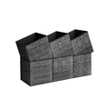 Aufbewahrungsbox 33cm 6er-Set schwarz meliert