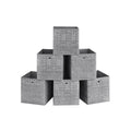 Aufbewahrungsbox 33cm 6er-Set grau meliert