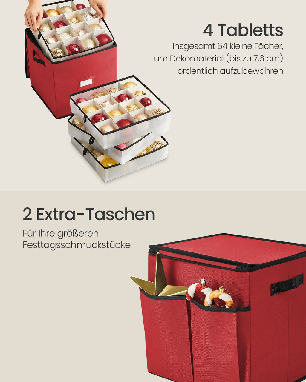 Aufbewahrungsbox für Weihnachtskugeln, Weihnachtskugeln Aufbewahrung