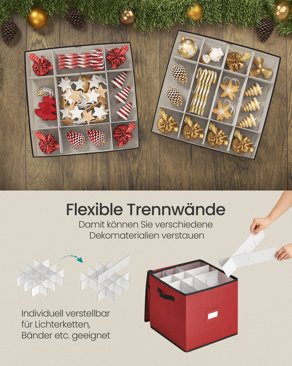Aufbewahrungsbox für Weihnachtskugeln, Weihnachtskugeln Aufbewahrung