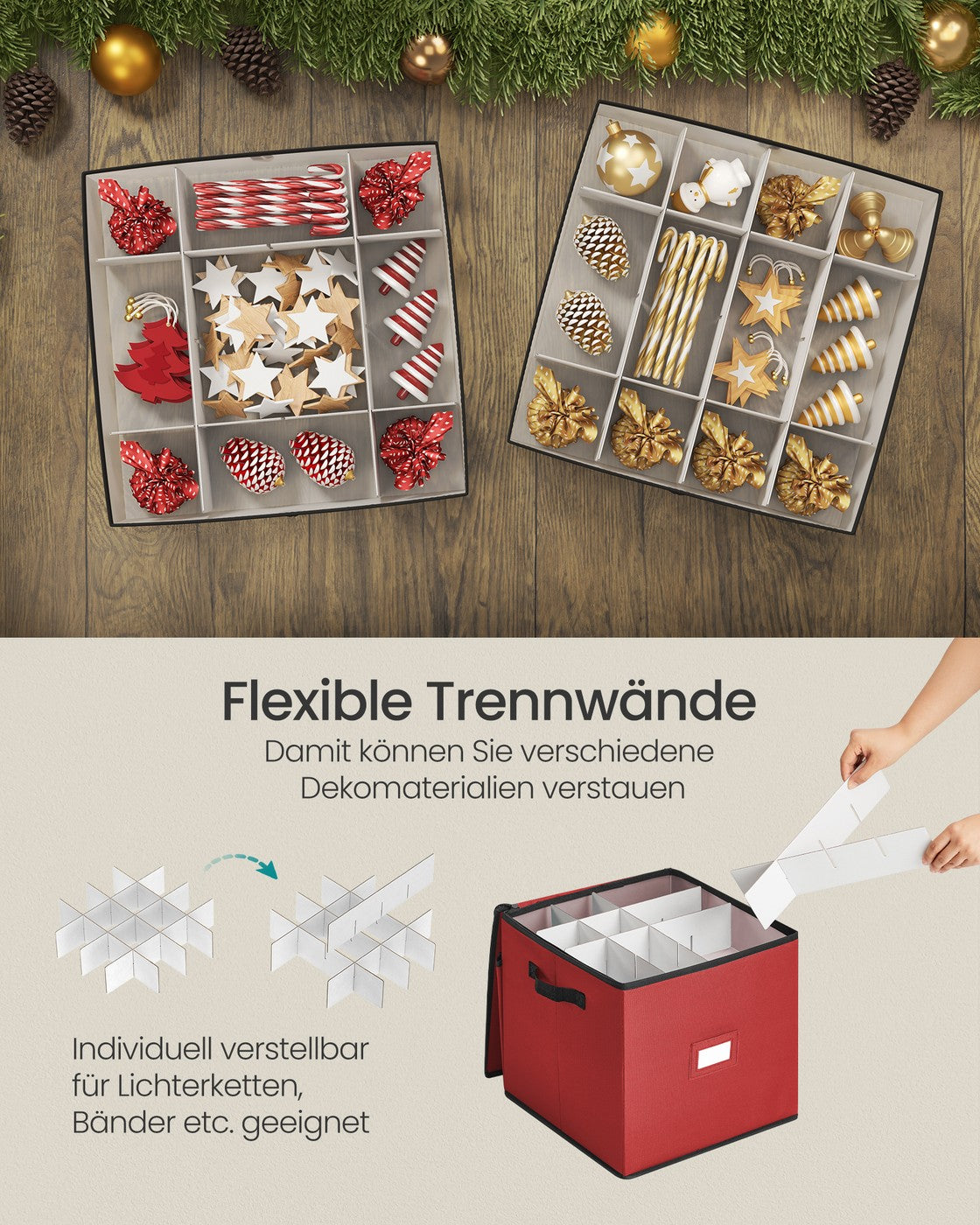 Aufbewahrungsbox für Weihnachtskugeln, Weihnachtskugeln Aufbewahrung