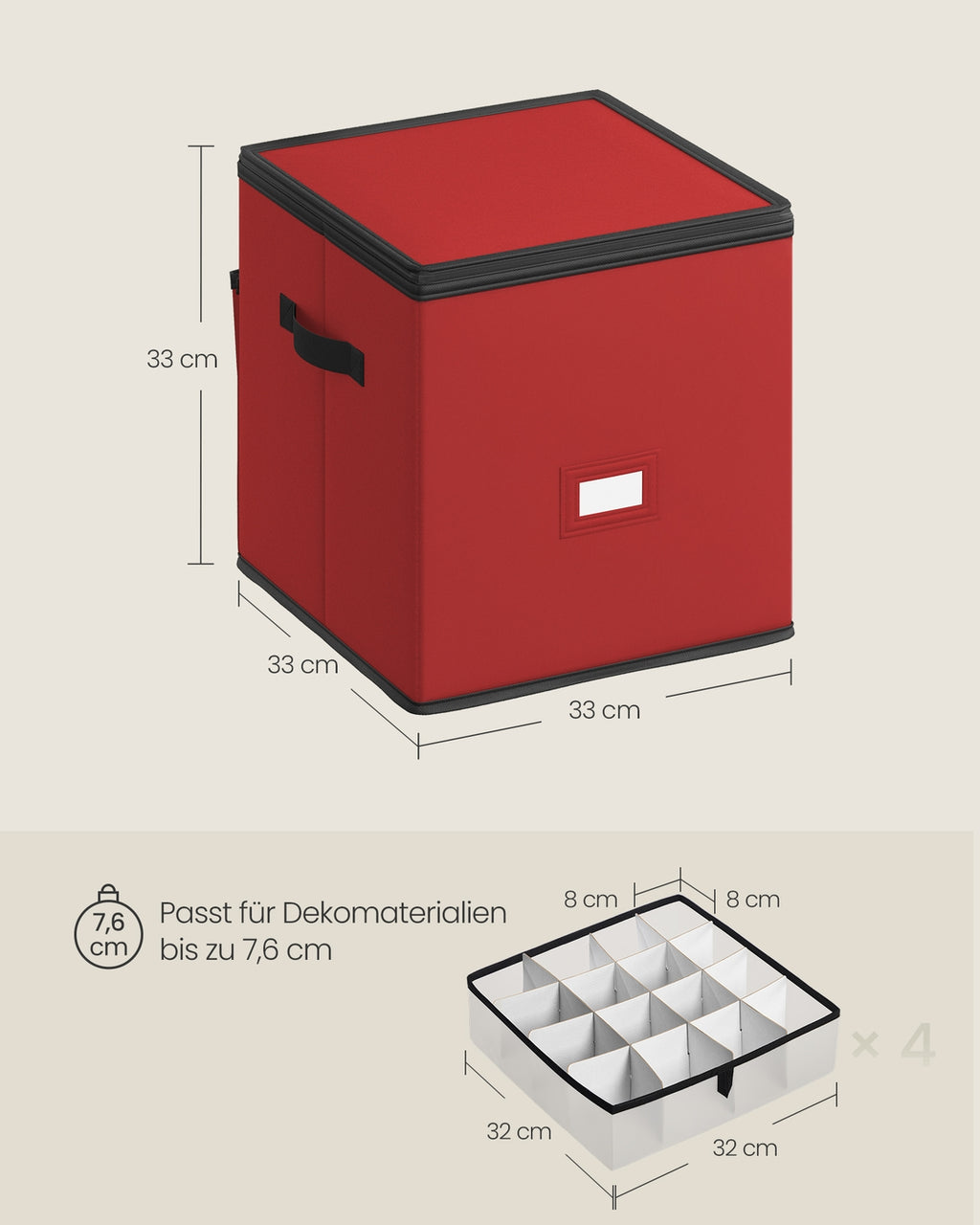 Aufbewahrungsbox für Weihnachtskugeln, Weihnachtskugeln Aufbewahrung