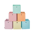 Aufbewahrungsbox 6er Set 30 x 30 x 30 cm für Würfelregal bunt