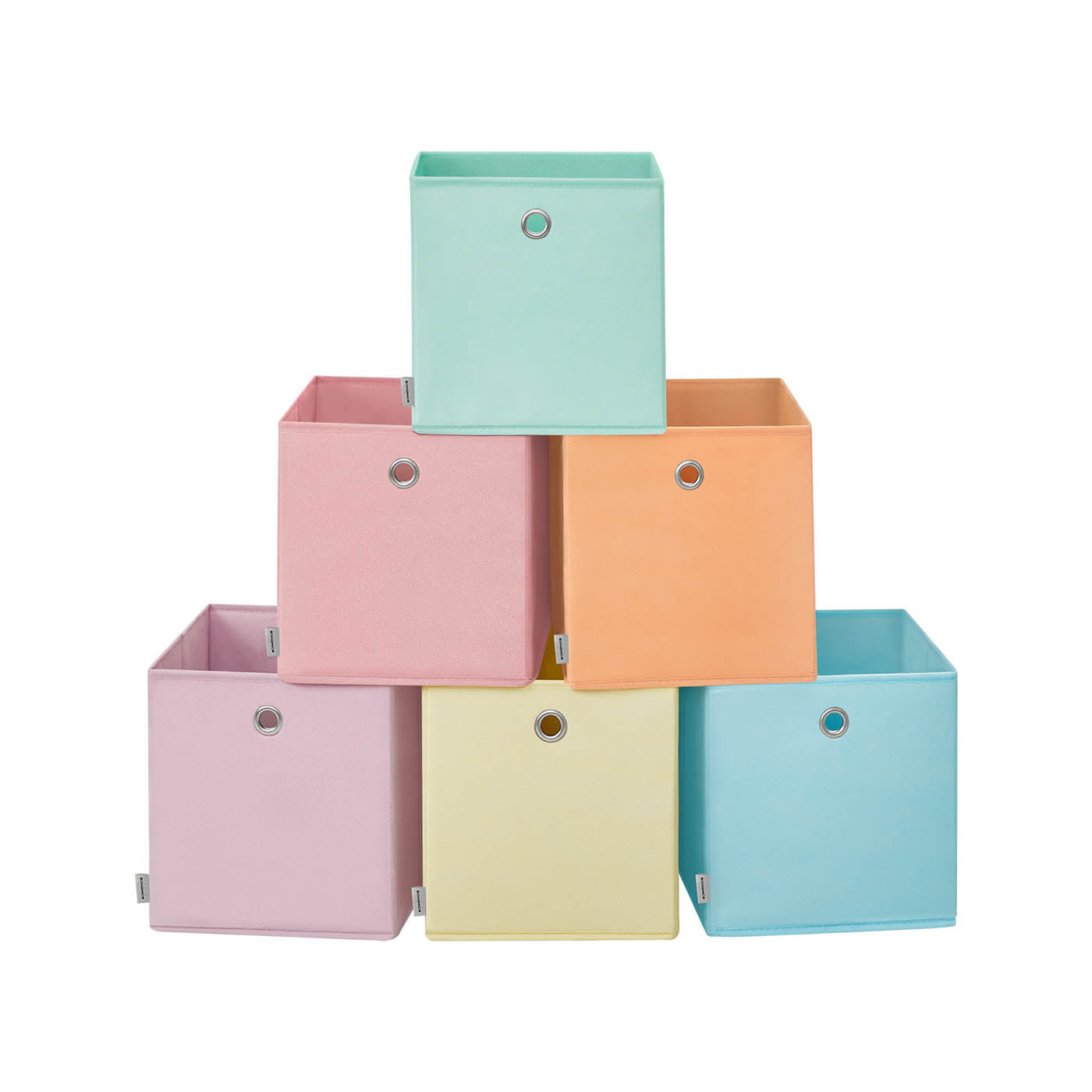 Aufbewahrungsbox 6er Set 30 x 30 x 30 cm für Würfelregal bunt