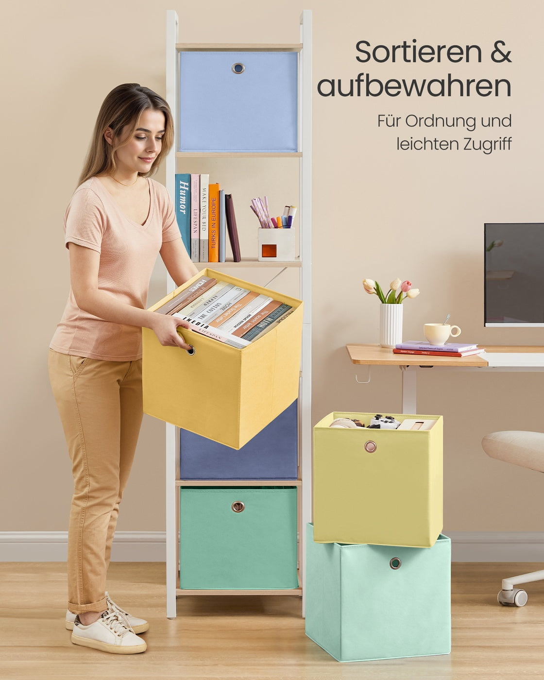 Aufbewahrungsbox 6er Set bunt