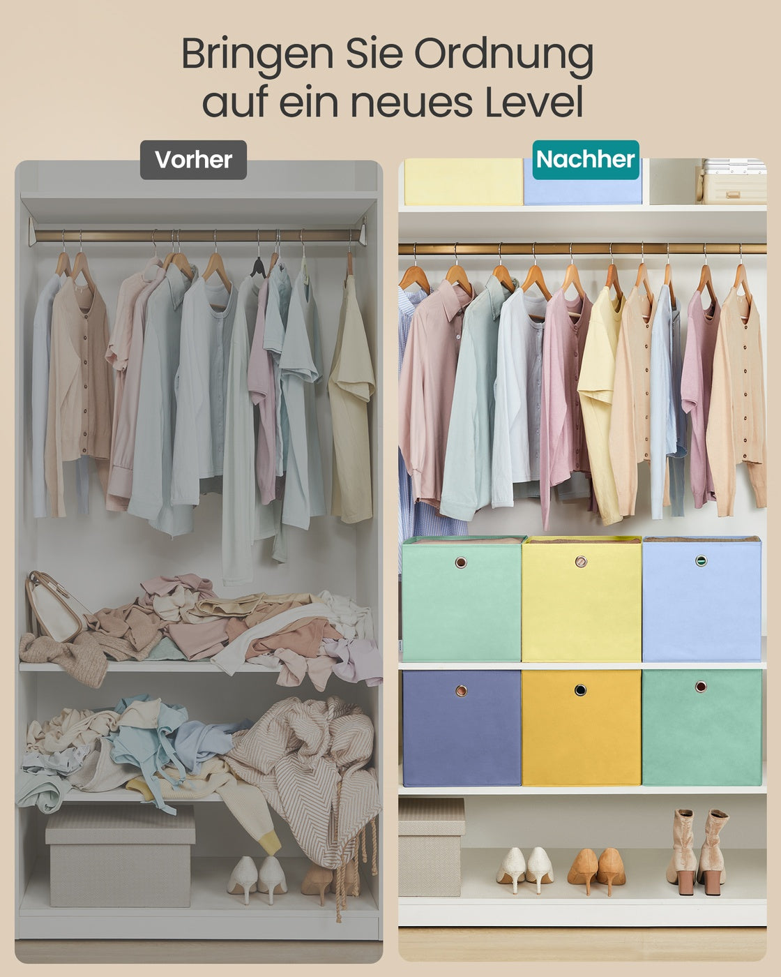 Aufbewahrungsbox 6er Set bunt
