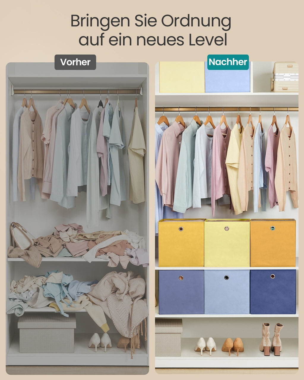 Aufbewahrungsbox 6er Set bunt