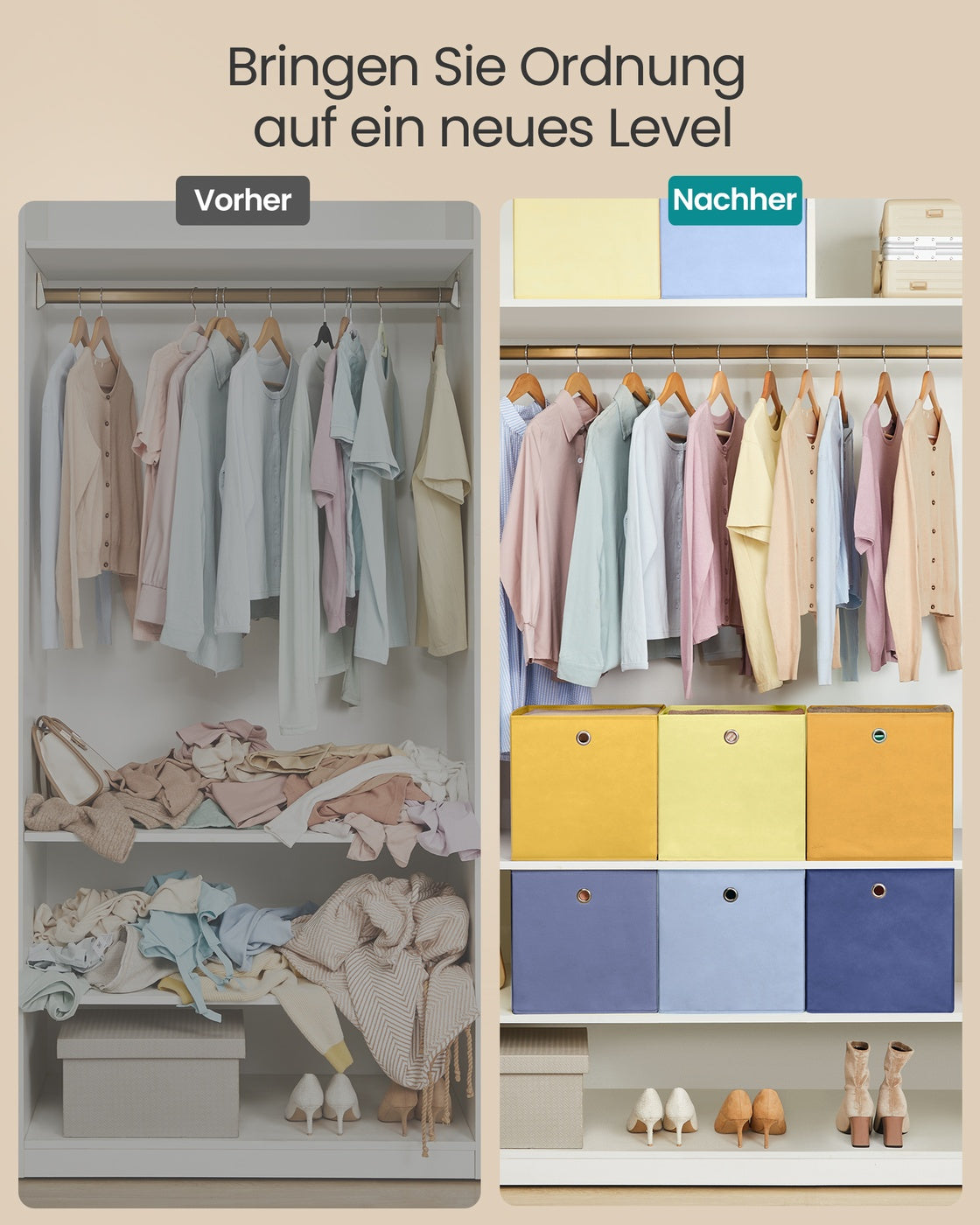 Aufbewahrungsbox 6er Set bunt