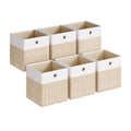 Aufbewahrungsbox 6er Set mit PP-Platten 26 × 26 × 28 cm wolkenweiß- sandbeige