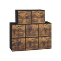 Aufbewahrungsbox 8er Set Stoffbox 30 x 30 x 30 cm vintagebraun-schwarz