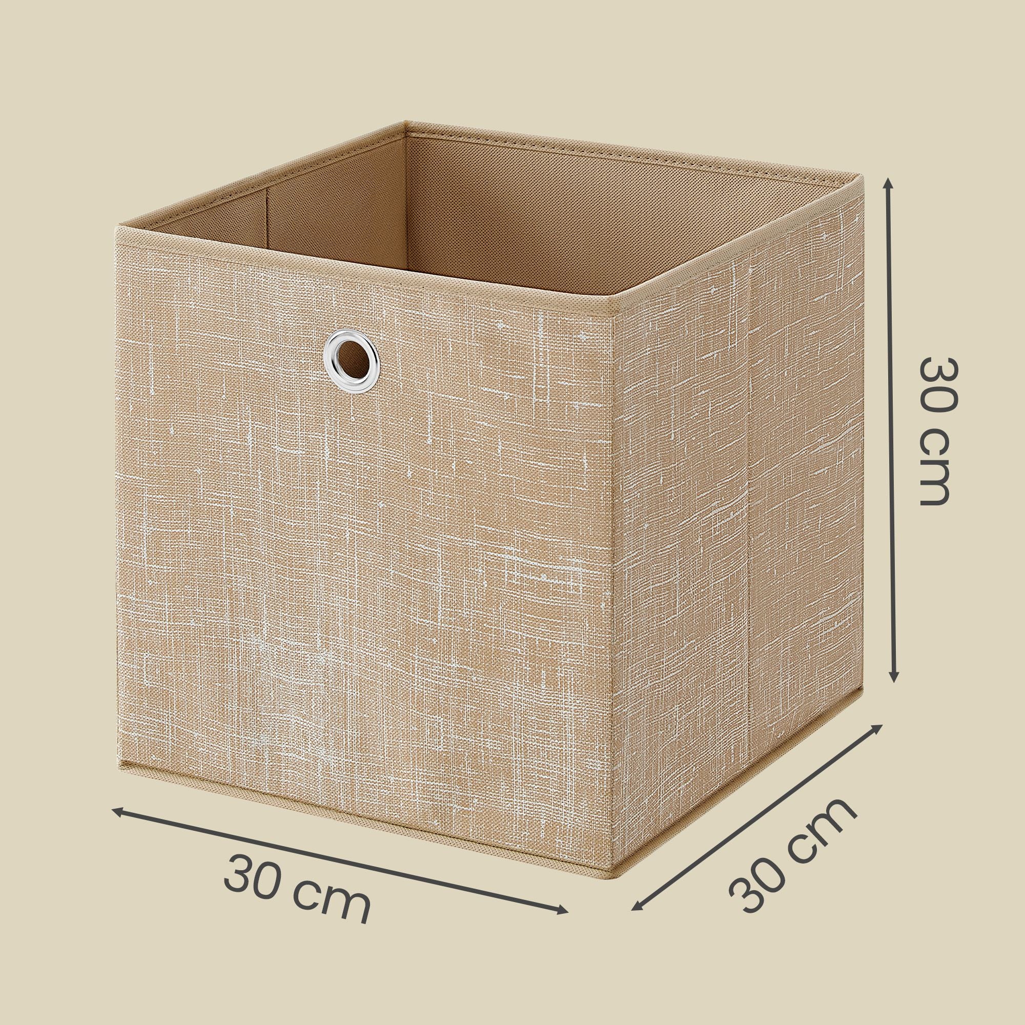 Aufbewahrungsbox, 6er Set, Ordnungsboxen aus Vliesstoff mit Griff