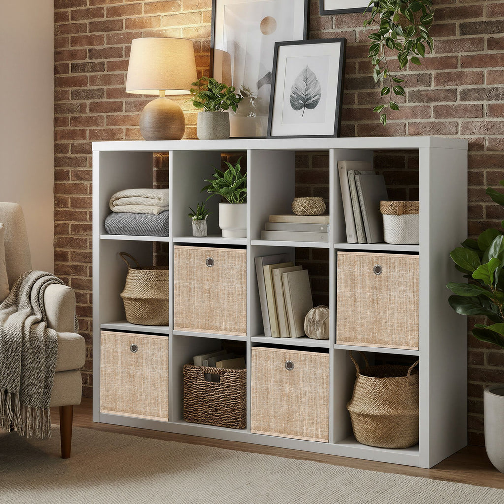 Aufbewahrungsbox, 6er Set, Ordnungsboxen aus Vliesstoff mit Griff