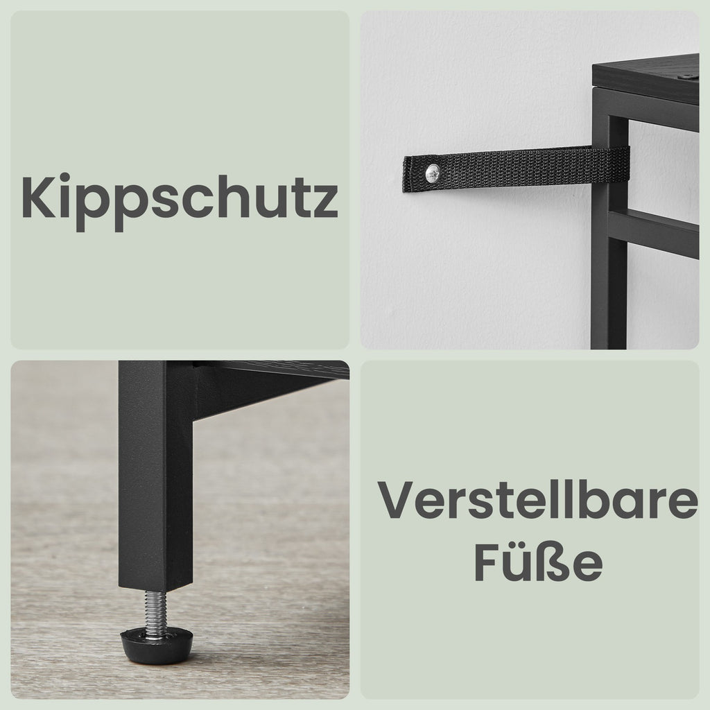 Kleiderständer, Garderobe mit Kleiderstange, Ablagen