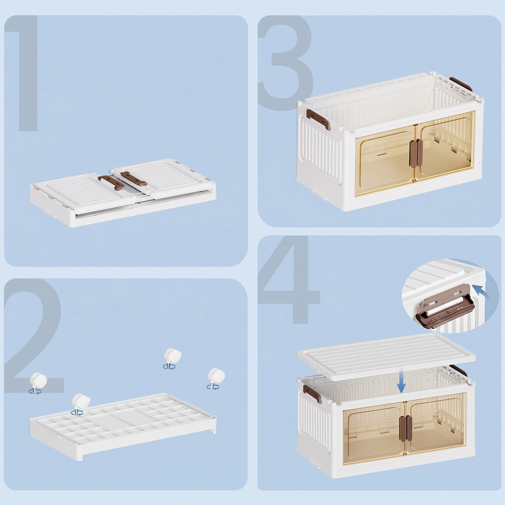 Organizer auf Rollen, 4 Ebenen, Boxen mit Deckel