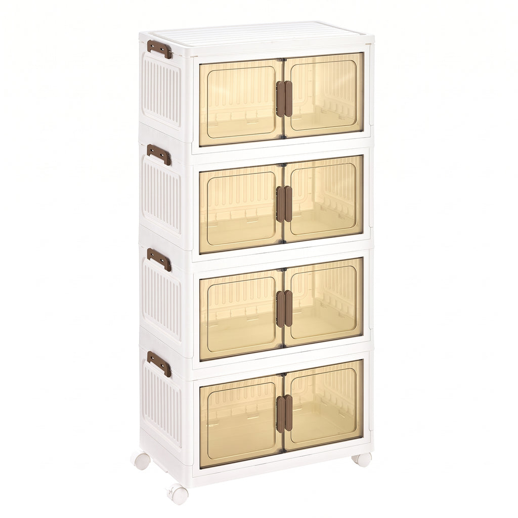 Organizer auf Rollen, 4 Ebenen, Boxen mit Deckel