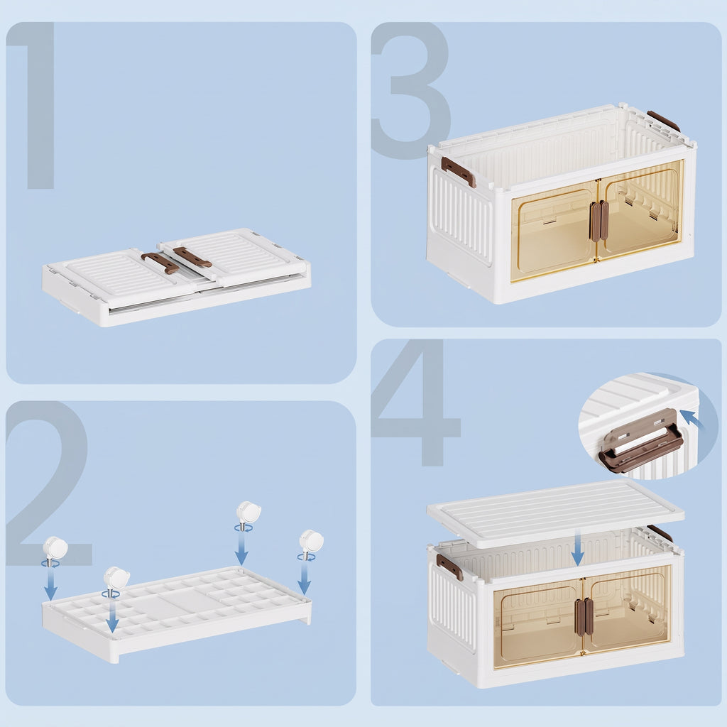 Organizer auf Rollen, 4 Ebenen, Boxen mit Deckel