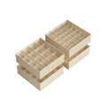Unterwäsche-Organizer 4er Set mit 80 Fächern sandbeige
