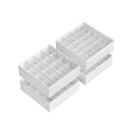 Unterwäsche-Organizer 4er Set mit 80 Fächern cremeweiß