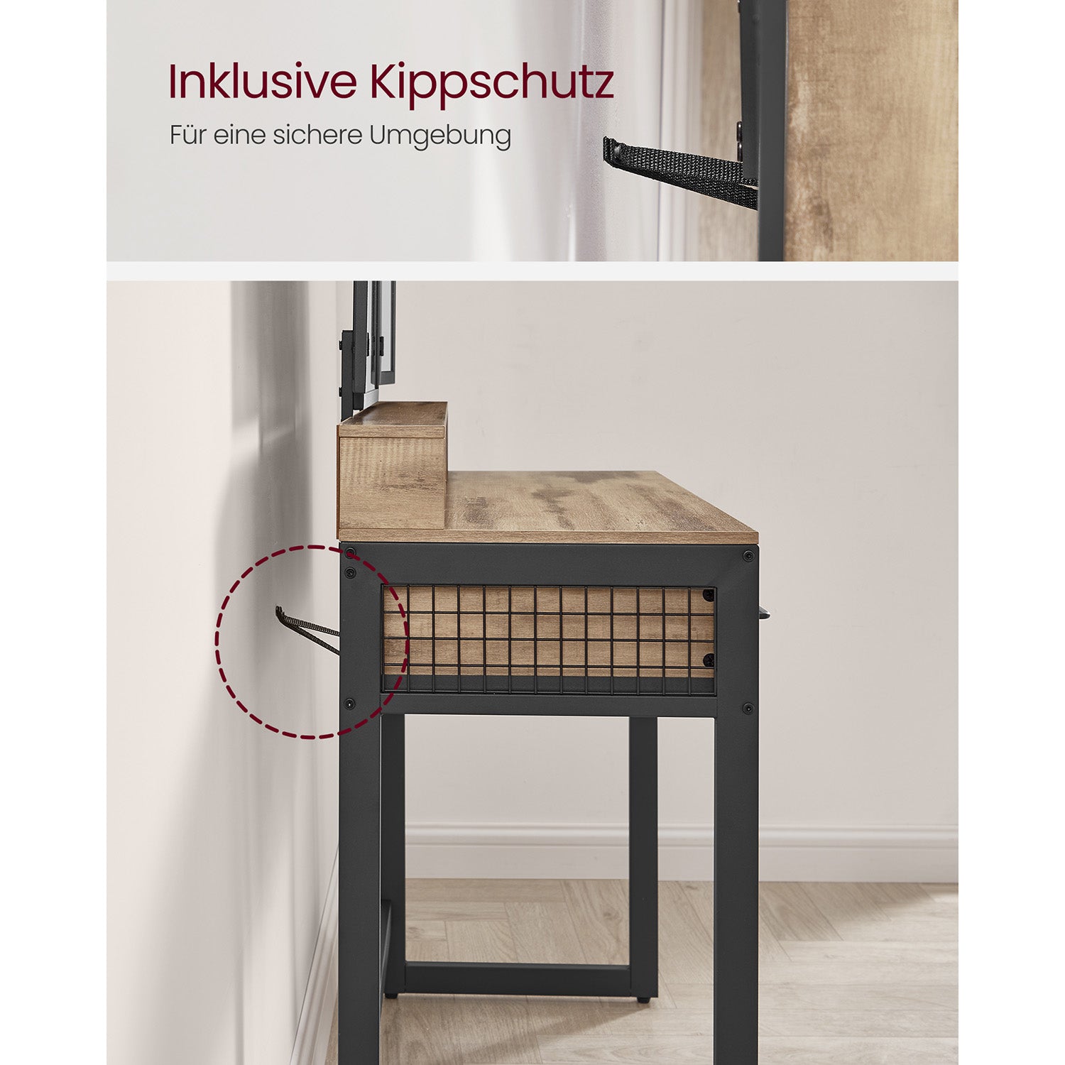 Schminktisch mit Hocker und Spiegel