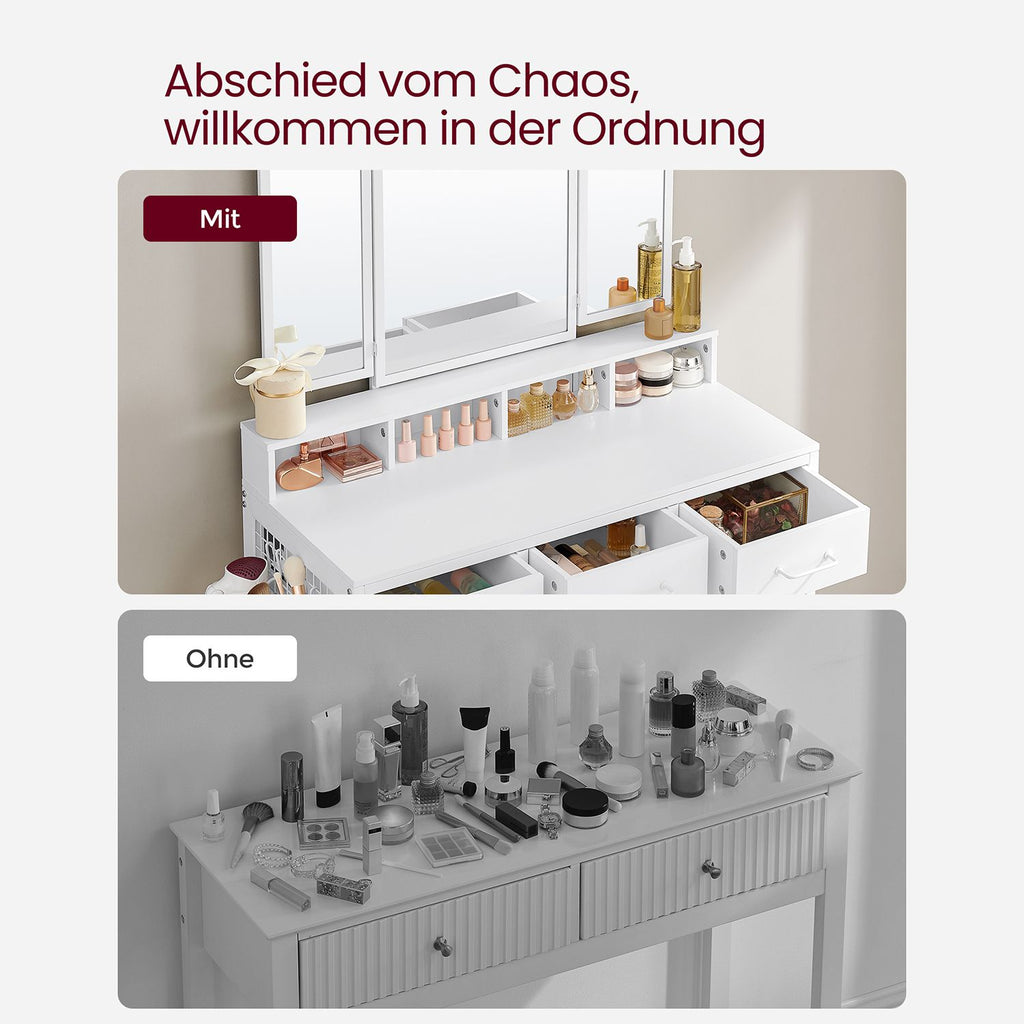 Schminktisch mit Spiegel und Hocker