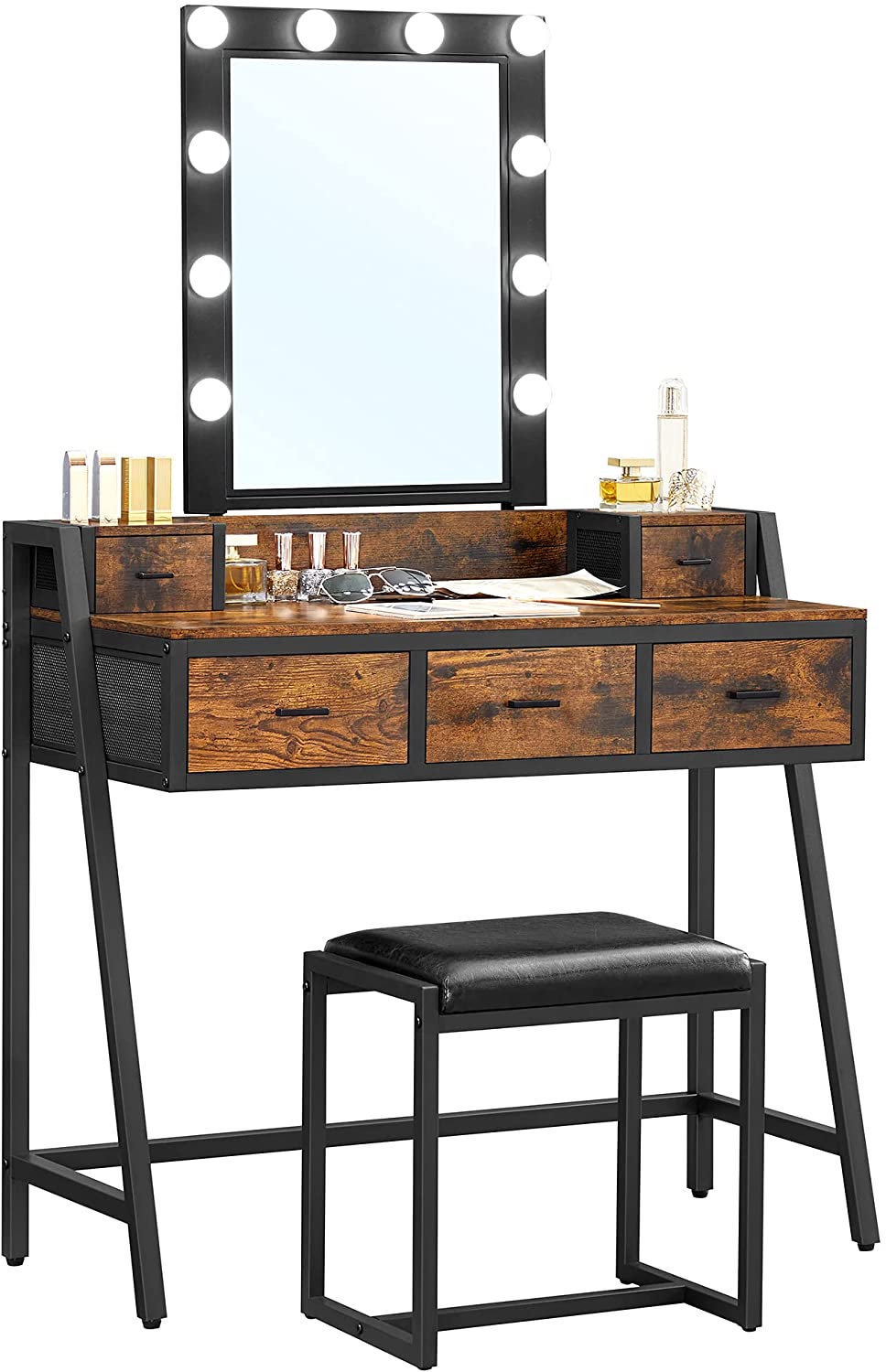 Industrie-Design Schminktisch mit Hocker