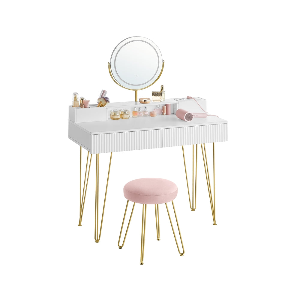 Schminktisch mit Hocker und Beleuchtung 40 x 100 x 134,8 cm