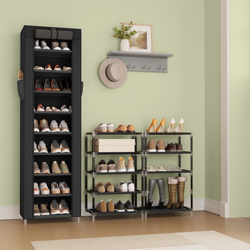 Schuhregal mit 10 Ebenen, 28 x 48 x 160 cm, Schuhschrank