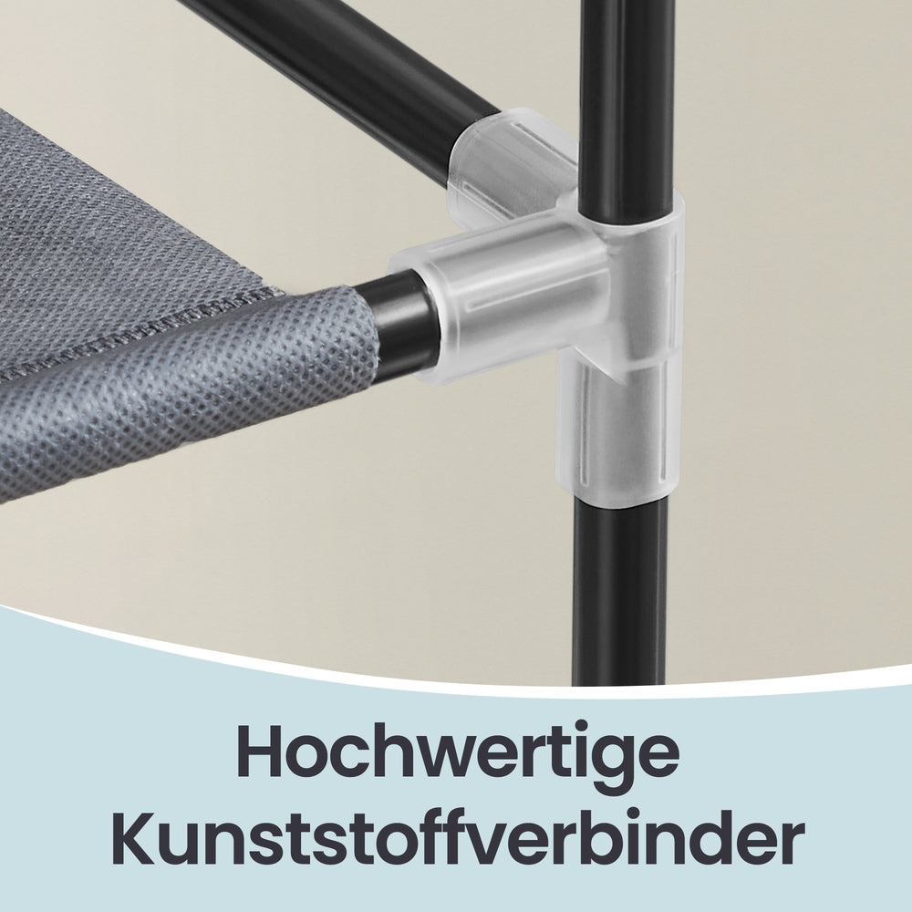 Schuhregal 10 Ebenen, mit Überzug, Schuhschrank