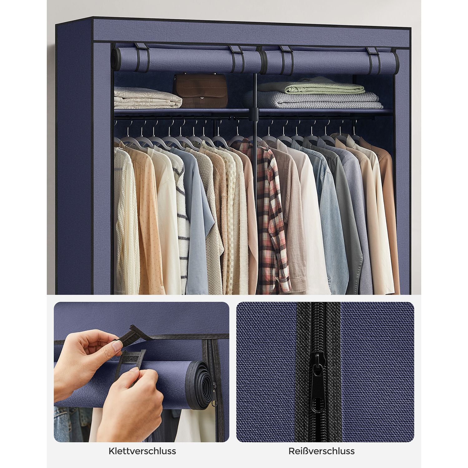 Garderobe mit 2 Kleiderstangen
