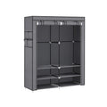 Stoffschrank mit 2 Kleiderstangen und 4 Seitentaschen