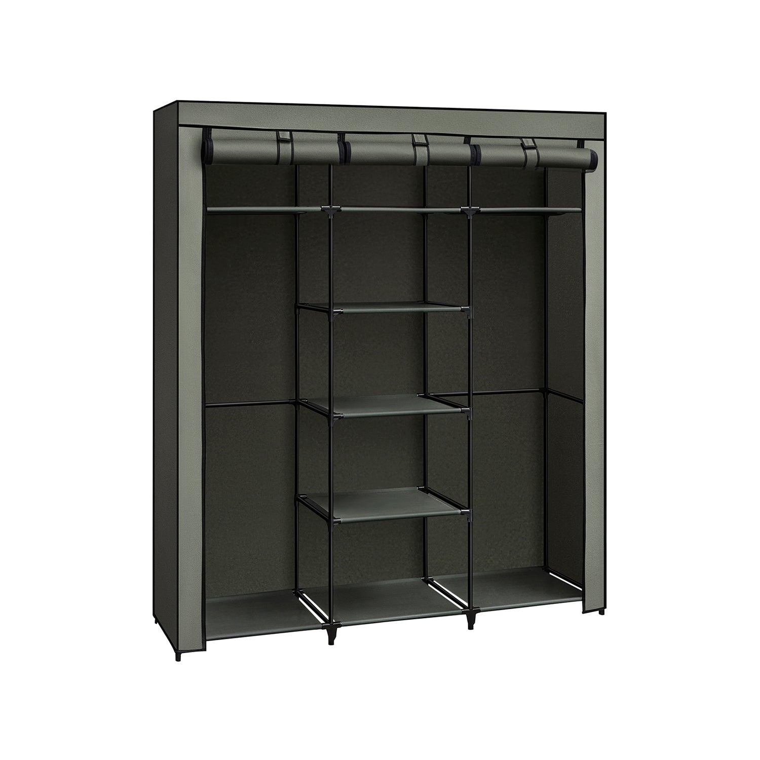 Kleiderschrank Stoffschrank faltbare Garderobe mit Kleiderstangen
