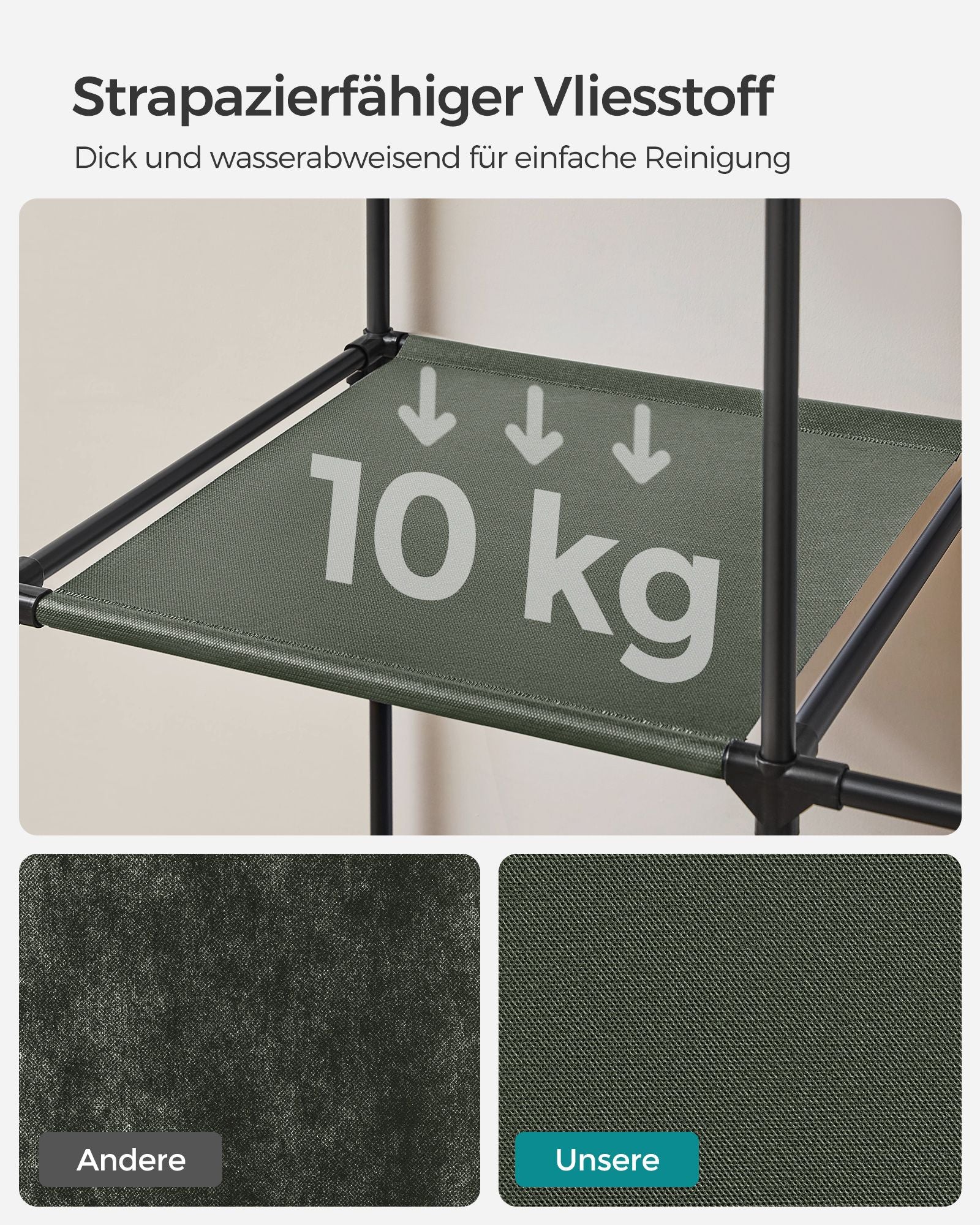 Kleiderschrank Stoffschrank faltbare Garderobe mit Kleiderstangen