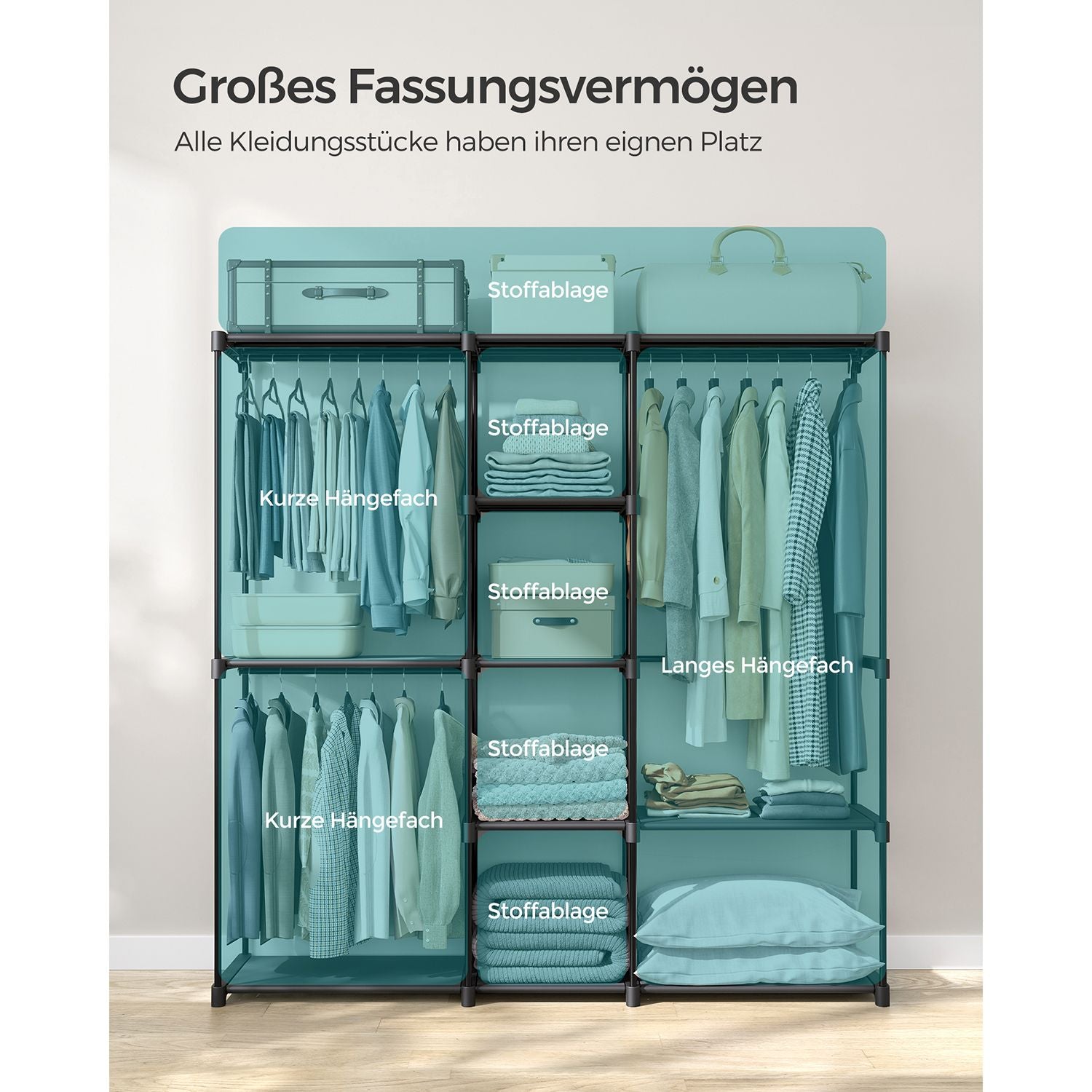 Freistehende Garderobe