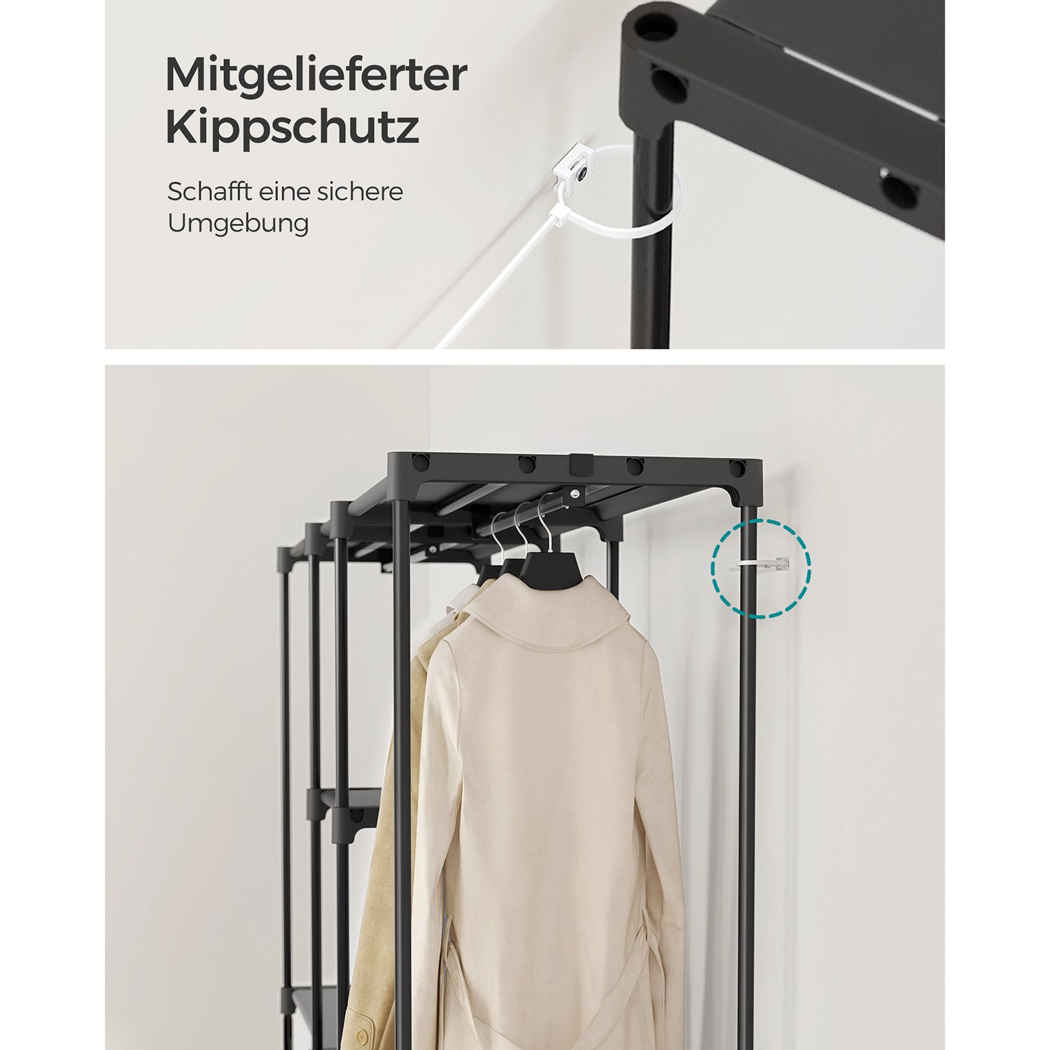 Freistehende Garderobe