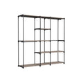 freistehende Garderobe mit Kleiderstangen taupe