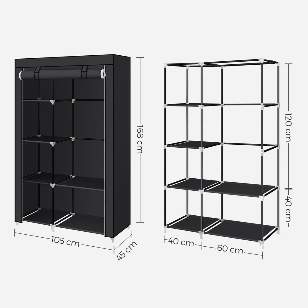 Stoffschrank mit Kleiderstange