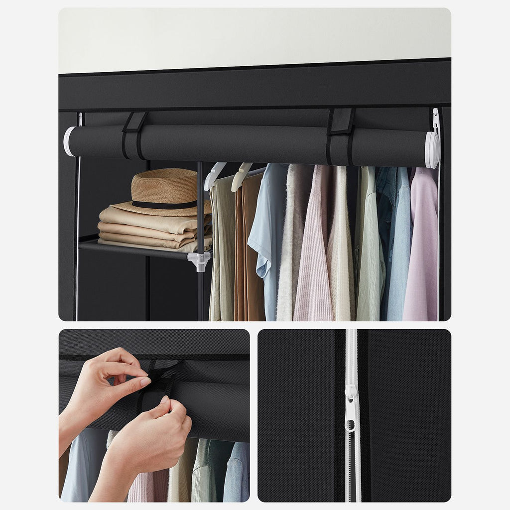 Stoffschrank mit Kleiderstange