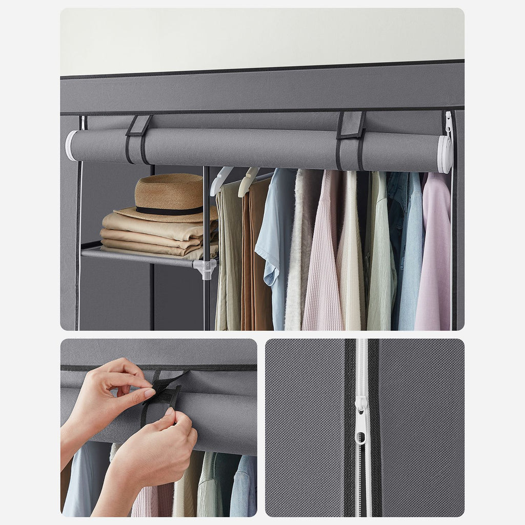 Stoffschrank mit Kleiderstange