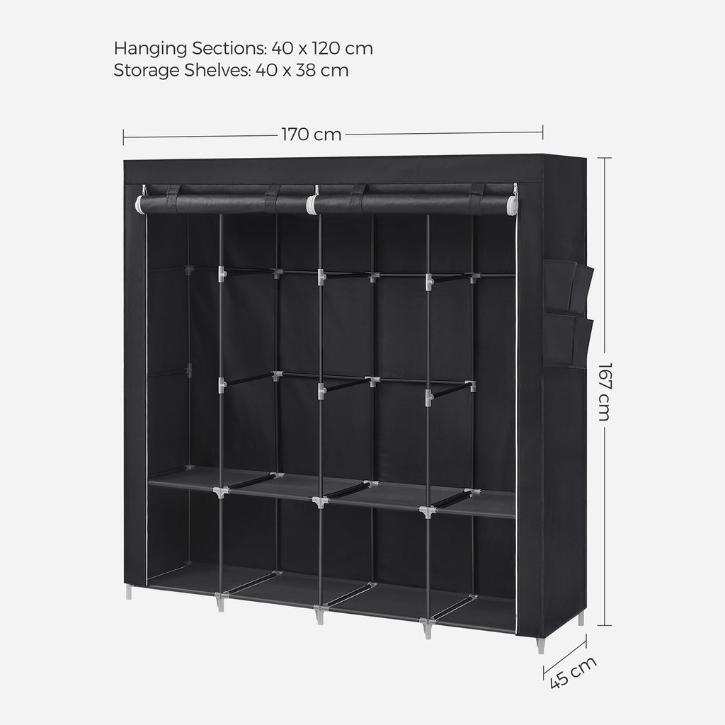 Stoffschrank mit 4 Seitentaschen