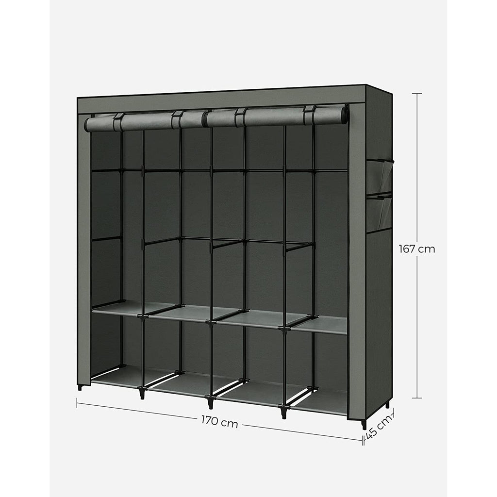 Stoffschrank 45 x 170 x 167 cm salbeigrün