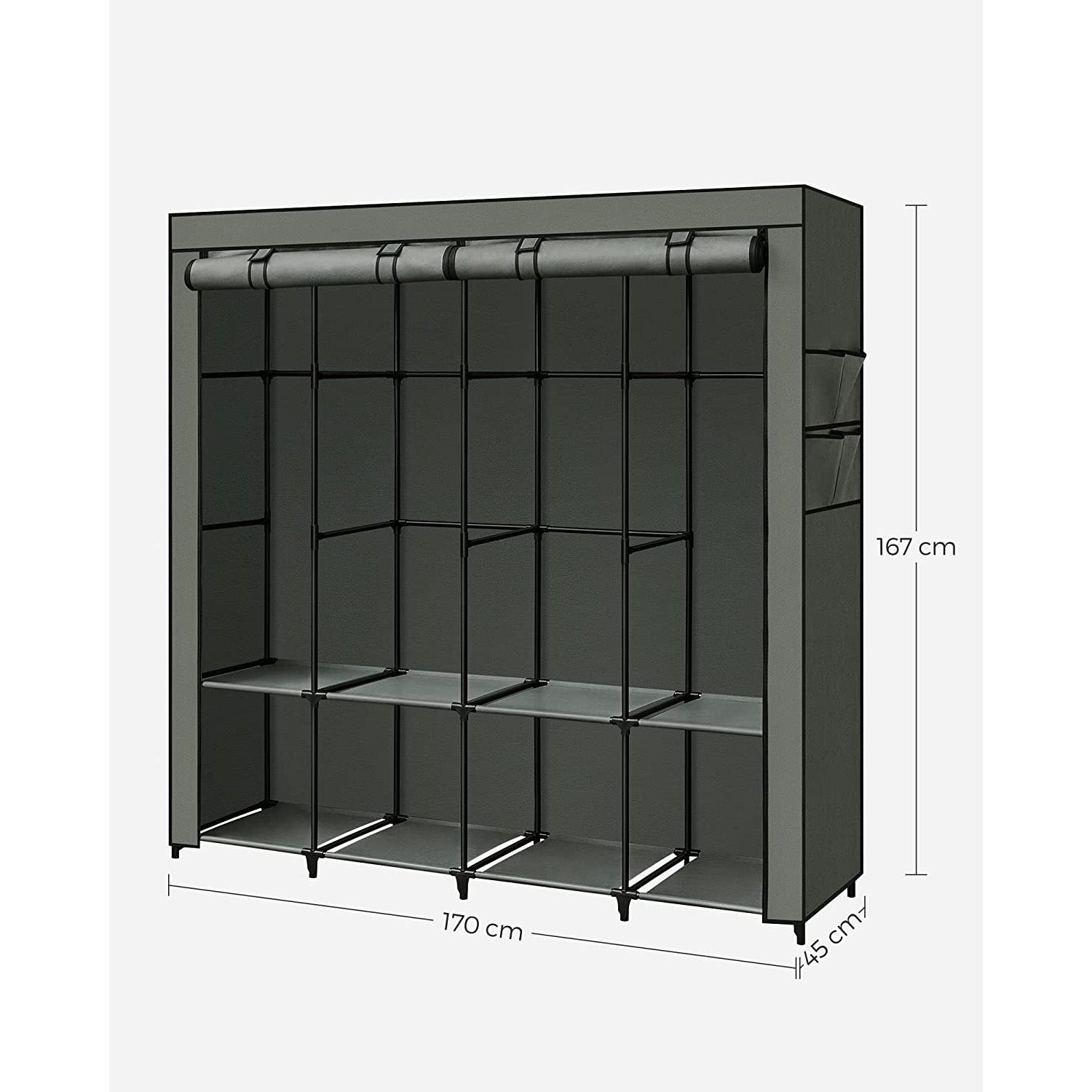 Stoffschrank 45 x 170 x 167 cm salbeigrün