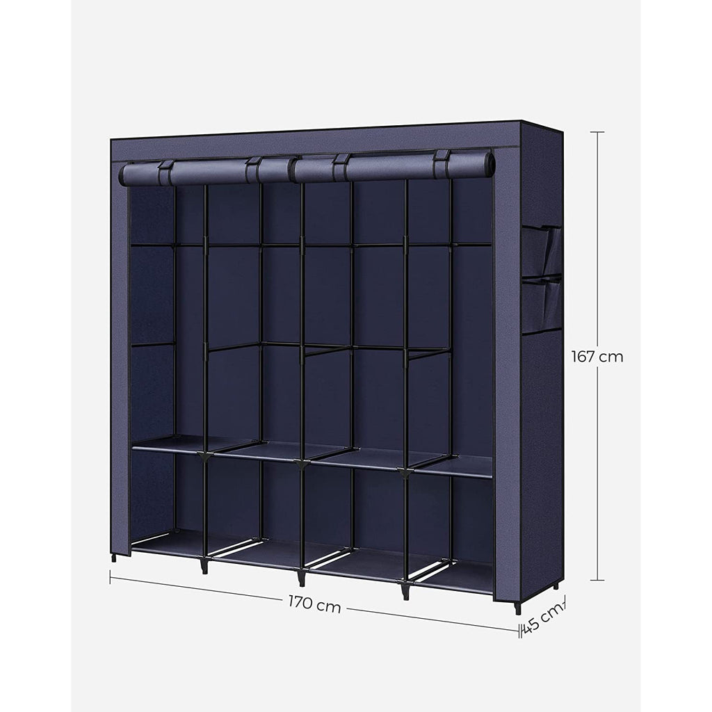 Stoffschrank 45 x 170 x 167 cm dunkelblau