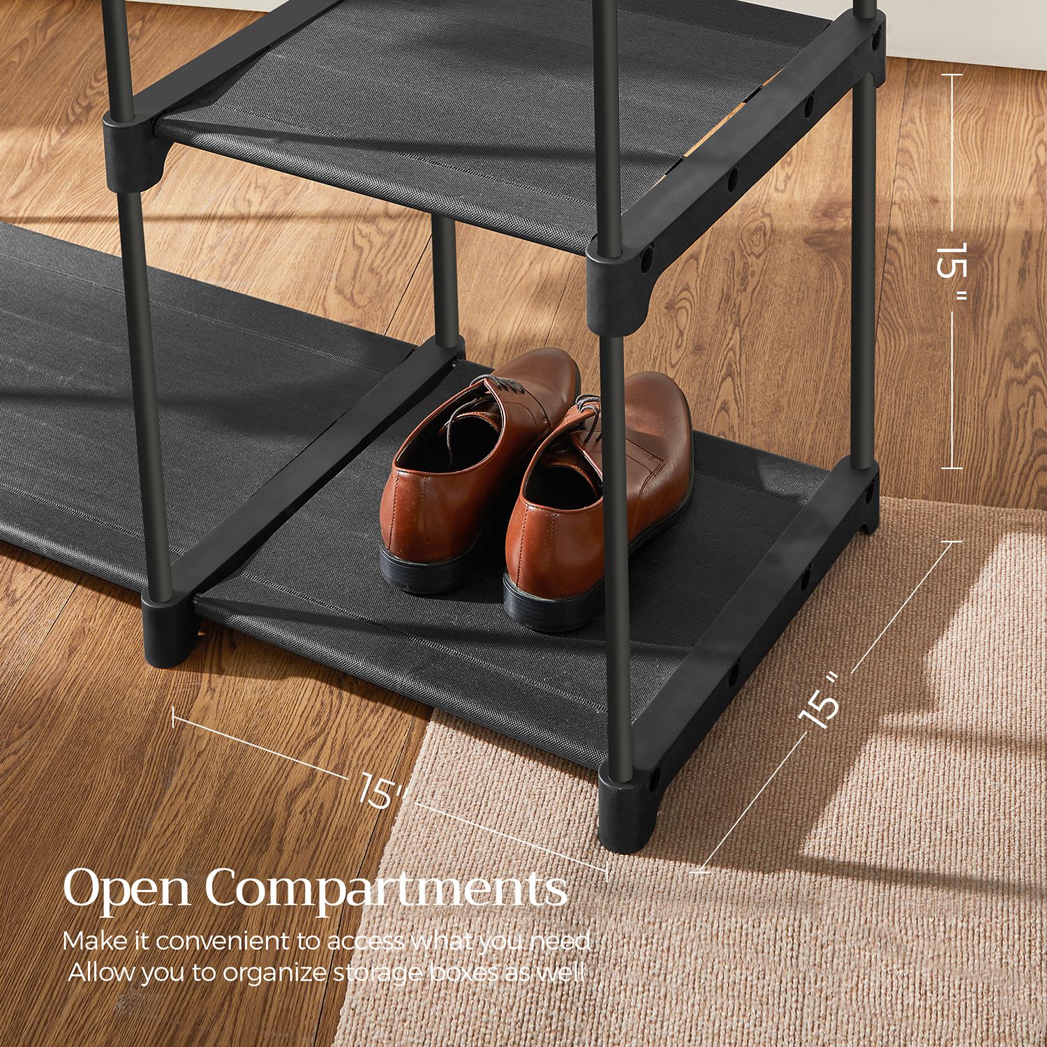 Offener Kleiderschrank