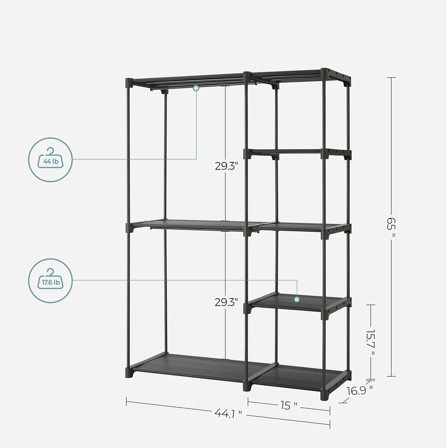 Offener Kleiderschrank