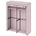 Kleiderschrank, Garderobe mit 2 Kleiderstangen, Kleidungsaufbewahrung