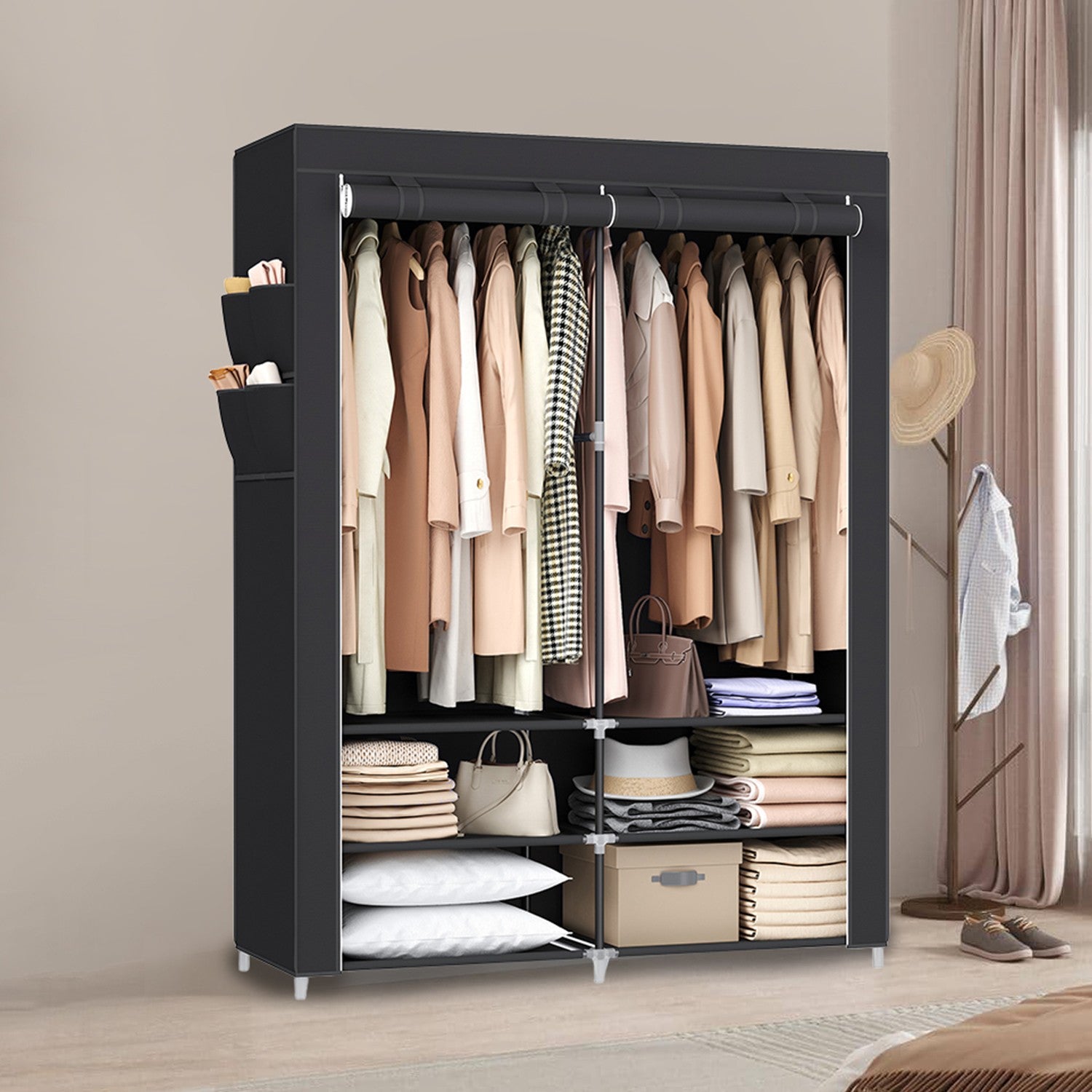 Stoffschrank, Kleiderschrank, 45 x 127 x 176 cm